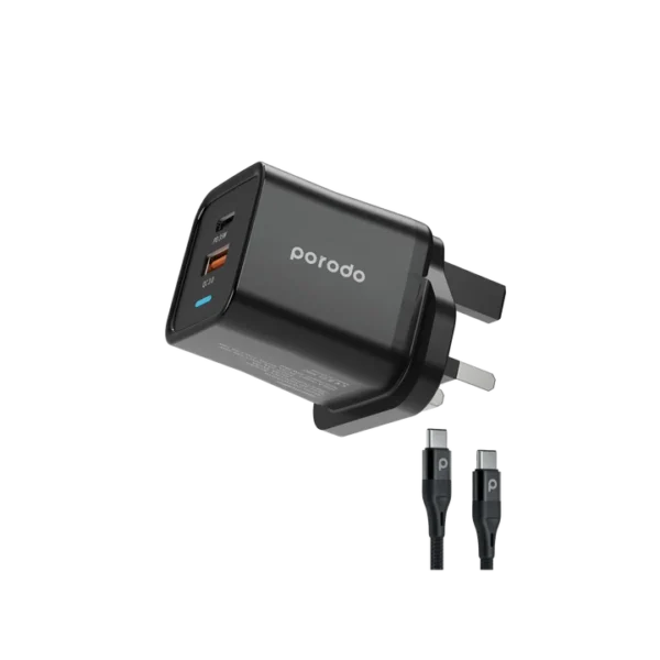 Porodo Dual Port PD Wall Charger- UK